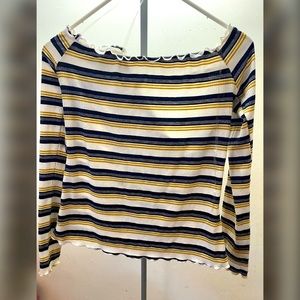 Stripped babydoll shoulder